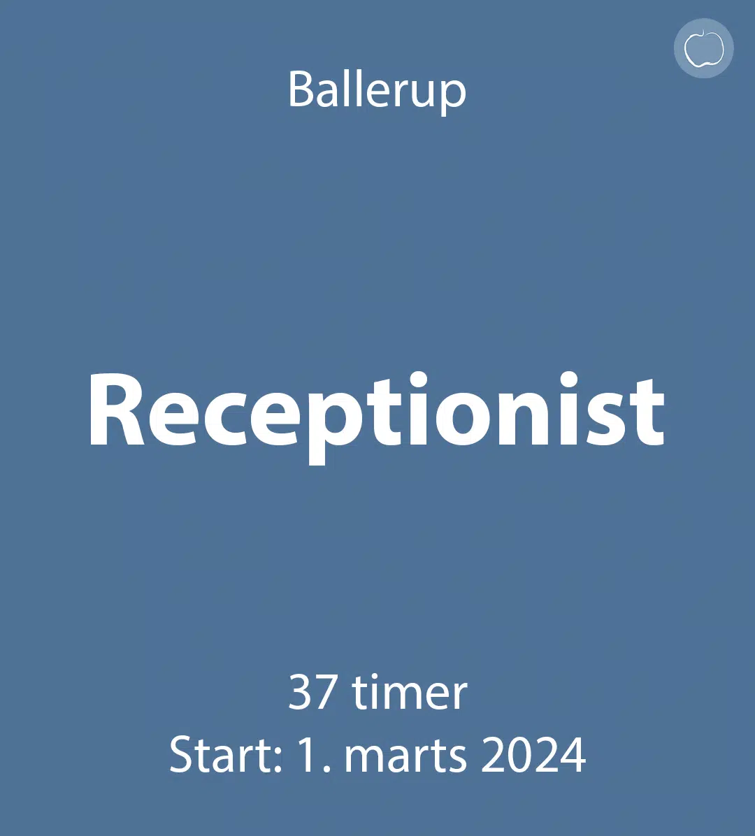 Receptionist Ballerup